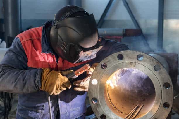 hàn ống cổ weldneck flange  sjm vina